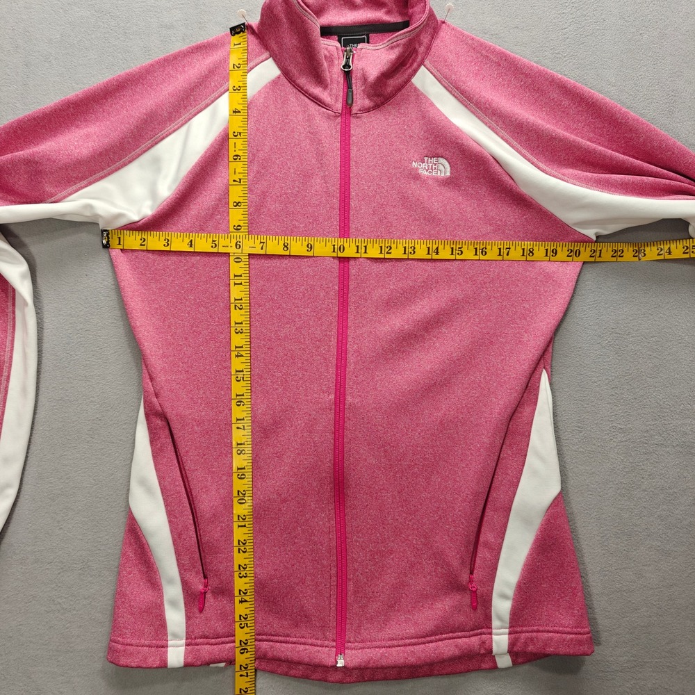 The North Face Pink Mock Neck Full Zip Sweatshirt Womens L Athleisure Gym Sporty - Picture 2 of 12